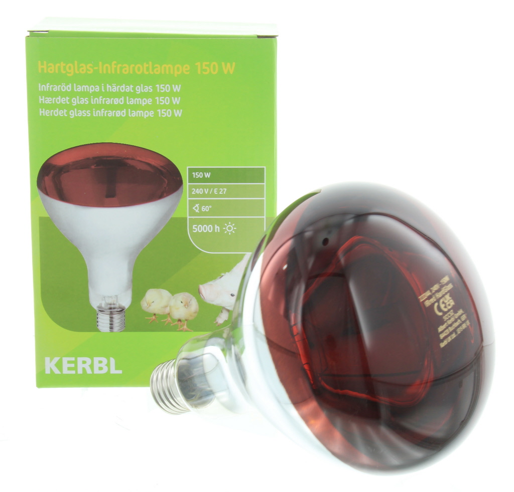 Warmtelamp infrarood 150W rood Kerbl