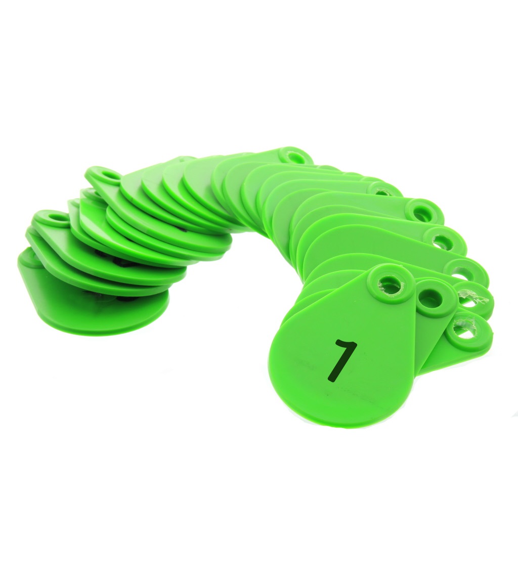 Nekplaatje groen serie, 1 - 25
