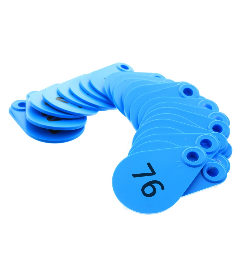Nekplaatje blauw serie, 76 - 100