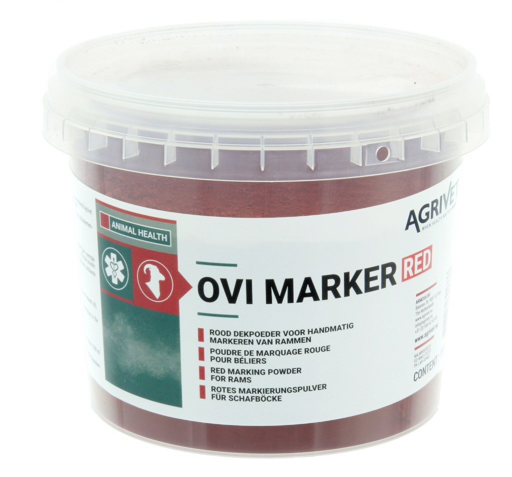 Agrivet dekpoeder Ovi Marker rood 1KG