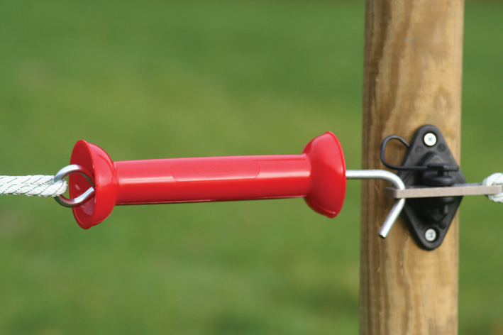 Poortgreep rood, RVS/INOX per stuk