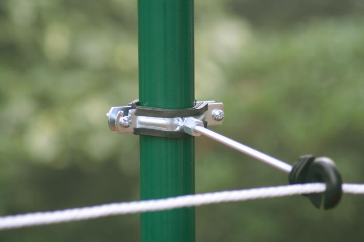 Paalklem RVS/INOX, voor 30-60mm paal