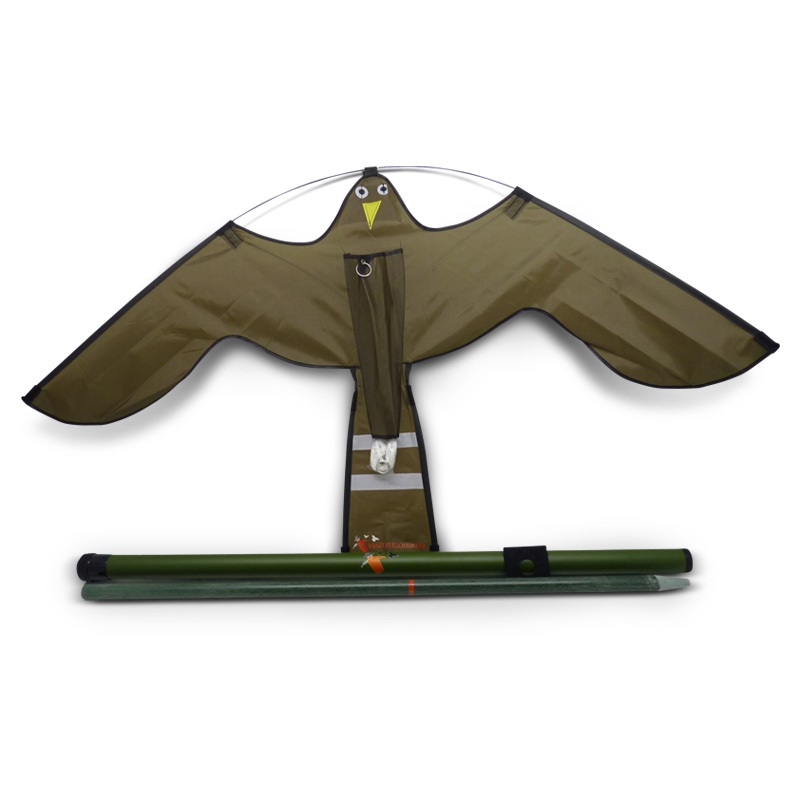 Hawk Kite vogelverjager, bruin, 10m
