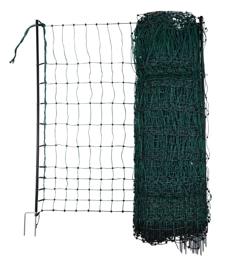 Pluimveenet groen 15m/112cm 6 palen