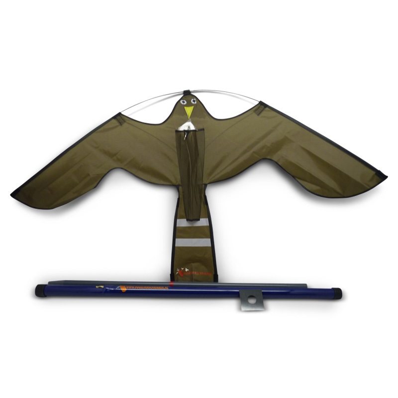 Hawk Kite vogelverjager, bruin, 7m