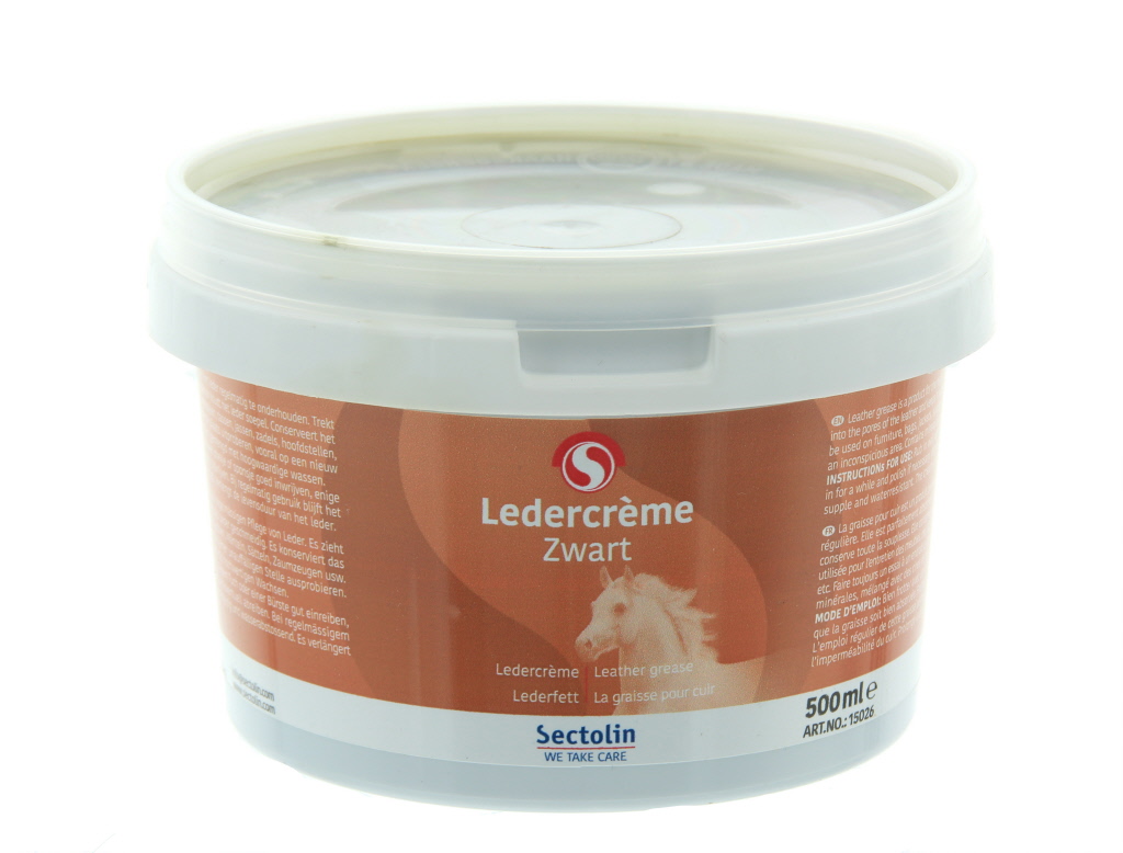 Ledercreme zwart, 500ml