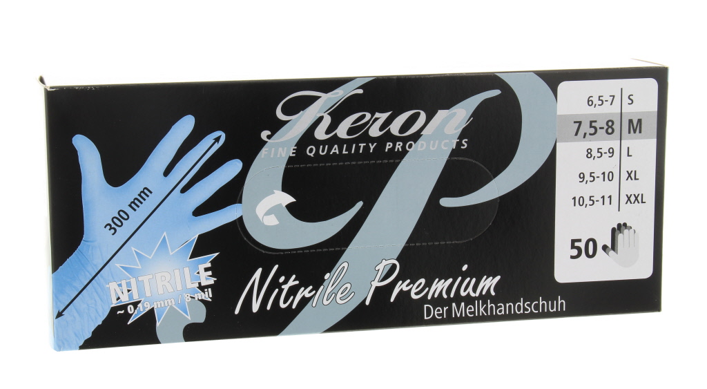 Melkhandschoen nitril lang, 50st M