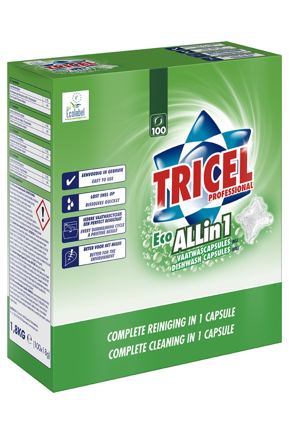 Tricel eco ALLin1 100x18g vaatwascapsule