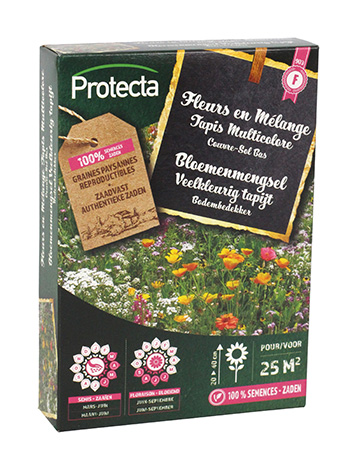 Bloemenmengsel Veelkleurig Tapijt, 25m