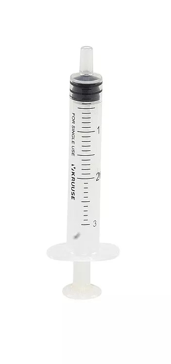 WW-injectiespuit 2ml, Luer 3-delig