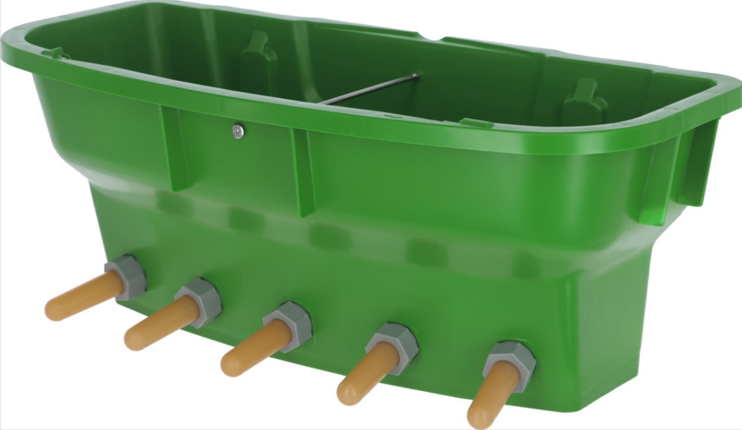 Kalverdrinkbak 30ltr+5 spenen rood X gat